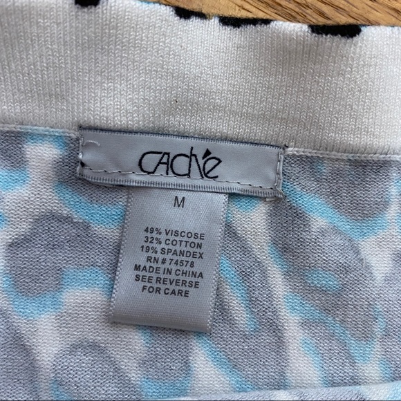 Cache Y2K Animal Print tube top women's size Large sweater material Viscose - Picture 4 of 8